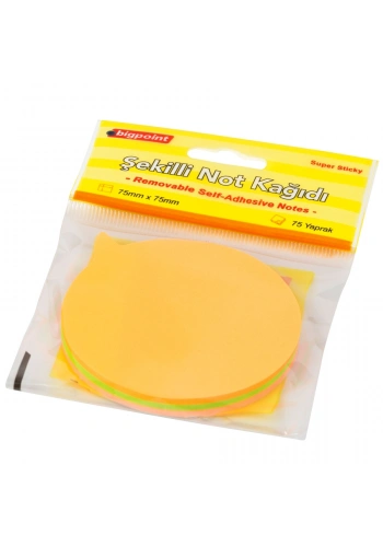 Bigpoint Şekilli Not Kağıdı Konuşma Balonu 75 Yaprak