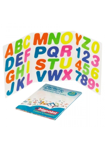 Bigpoint Yapışkanlı Harfler ve Rakamlar 38 Parça
