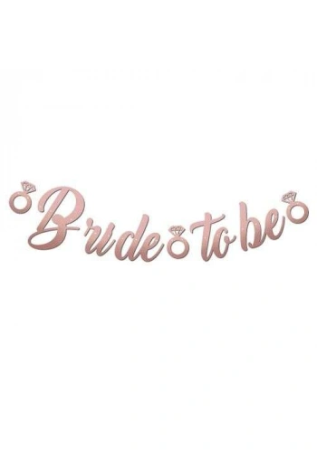 Bride To Be Rose Gold Kaligrafik Yazı Afiş