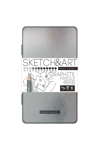 Bruno Visconti Sketch&Art Kurşun Kalem Seti 12li 2H-9B No:21-0009