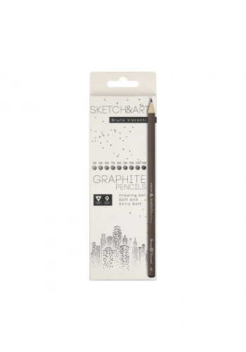 Bruno Visconti Sketch&Art Kurşun Kalem Seti 9lu 4B-14B No:21-0063