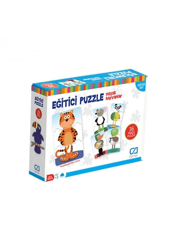 Ca Games Neşeli Hayvanlar Eğitici Puzzle 5028