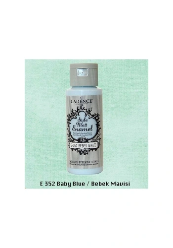 Cadence Style Matt Enamel E-352 Bebek Mavi-Baby Blue Cam & Porselen Boyası 59ml