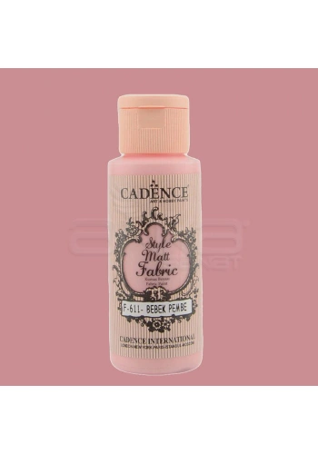 Cadence Style Matt Fabric Kumaş Boyası 59ml F611 Bebek Pembe-Baby Pink