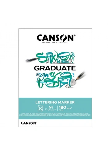 Canson Geaduate Lettering Marker Pad 180g 20 Yaprak A4