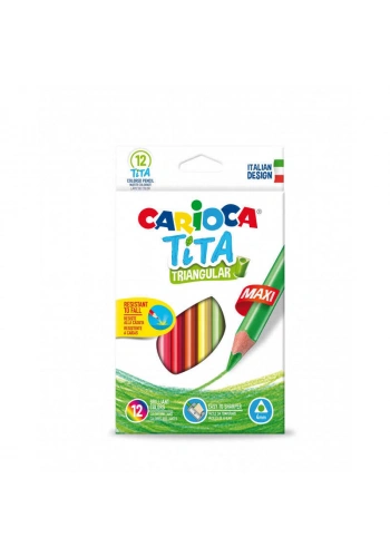 Carioca Tita Maxi Kuru Boya Jumbo Üçgen 12Li 42791