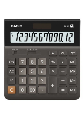 Casio DH12 Hesap Makinesi 12 Hane Pilli ve Güneş Enerjili