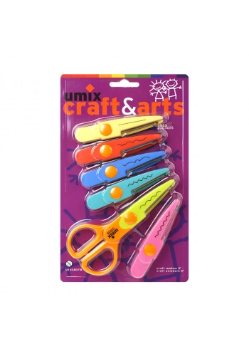 CRAFT&ARTS ŞEKİLKEÇ MAKAS 5 inç 5 YEDEKLİ BLİSTER (1038)