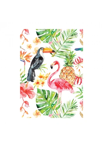 Deffter Paradise Flamingos Sert Kapak 64417-9