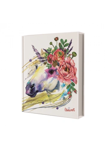 Deffter Unicorn Flower Çizgili Defter 14x20 cm 96 Yaprak 64624-1