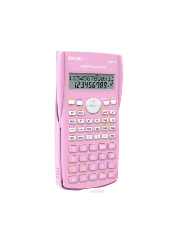 Deli Bilimsel Hesap Makinesi 240F-10+2 Digits Pembe D82MS
