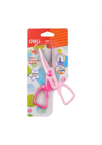 DELİ D60001 NEON CRAFT ÇOCUK MAKASI 14cm BLİSTER