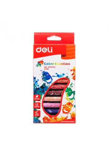 Deli Emotion Yağlı Pastel Boya 12’li 20100
