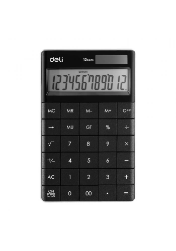 Deli Hesap Makinesi Touch 12 Haneli Siyah 1589P