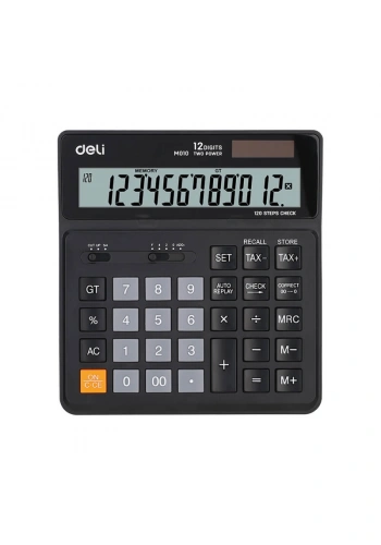 DELİ M01020 MASA ÜSTÜ HESAP MAKİNESİ 12 HANE SİYAH
