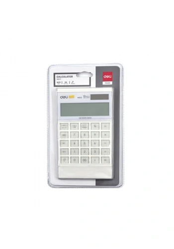 DELİ M01211 MASA ÜSTÜ HESAP MAKİNESİ 12 HANE BEYAZ