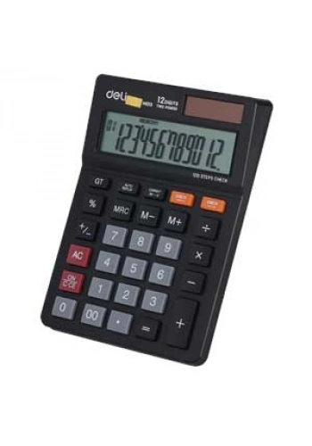 Deli M01320 Hesap Makinası Masa Üstü 12 Hane Siyah