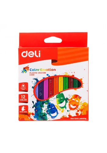 Deli Plastik Crayon Pastel Boya 12’li 20000