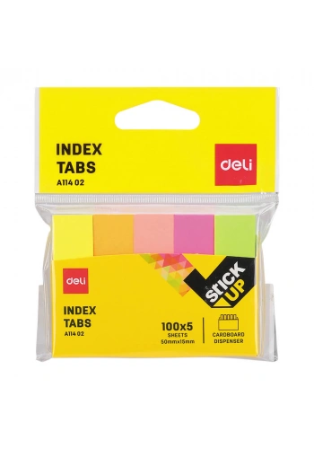 Deli Sticky Notes İndex Tabs 5 renk 100’lü A11402