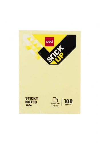 Deli Sticky Notes Yapışkanlı Not Kağıdı 76x101 mm Sarı EA00453