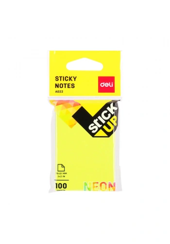 Deli Sticky Notes Yapışkanlı Not Kağıdı 76x51 mm Neon 100 Sayfa A02202