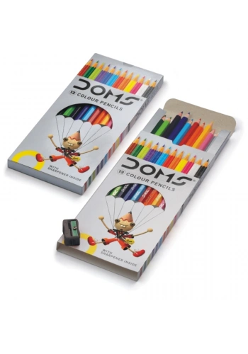 Doms Kuru Boya Kalemi 12 Renk Tam Boy