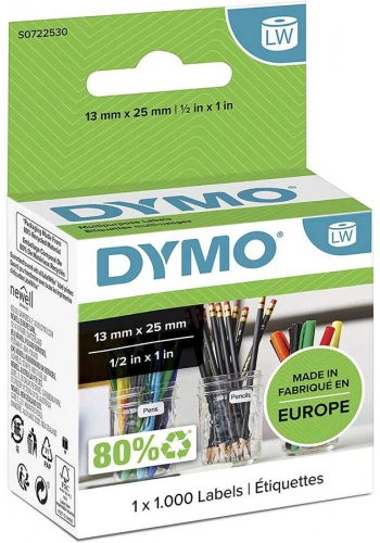 DYMO 11353 LW Çok Amaçlı Etiket 13mmx25mm  1/2inç x 1inç / 1000 li Paket