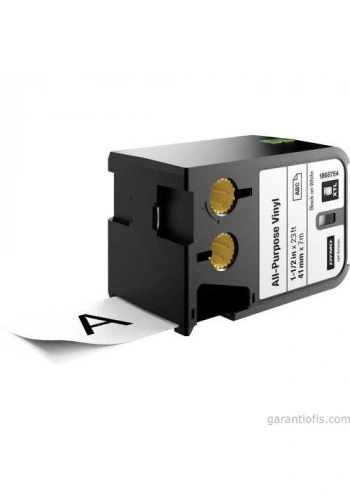 DYMO 1868754 XTL 41mm x 7metre Beyaz/Siyah Vinil Etiket