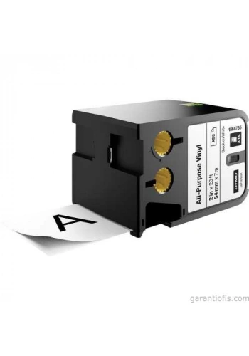 DYMO 1868755 XTL 54mm x 7metre Beyaz/Siyah Vinil Etiket
