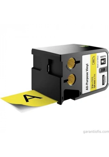 DYMO 1868775 XTL 54mm x 7metre Sarı/Siyah Vinil Etiket