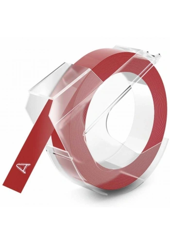 DYMO 3D Kabartma Şerit 9mm x 3mt Kırmızı