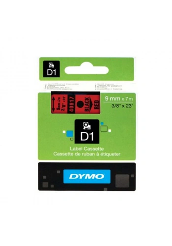 DYMO D1 40917 YEDEK ŞERİT 9mmx7m KIRMIZI-SİYAH