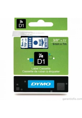 DYMO D1 Beyaz/Mavi Yedek Şerit 9mm x 7mt (40914)