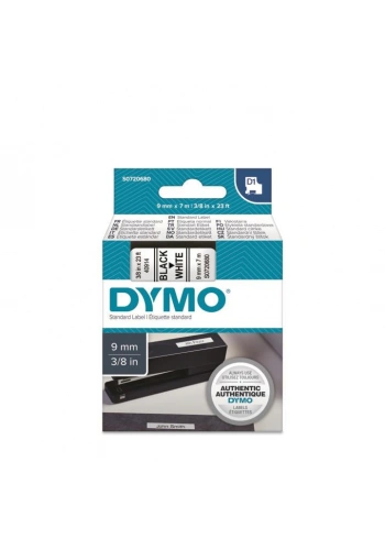 DYMO D1 Beyaz/Siyah Yedek Şerit 9mm x 7mt (40913)