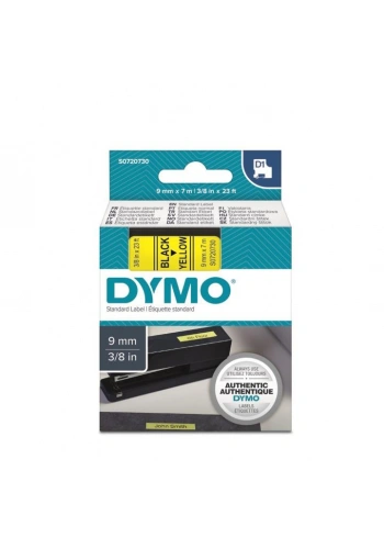 DYMO D1 Sarı/Siyah Yedek Şerit 9mm x 7mt (40918)