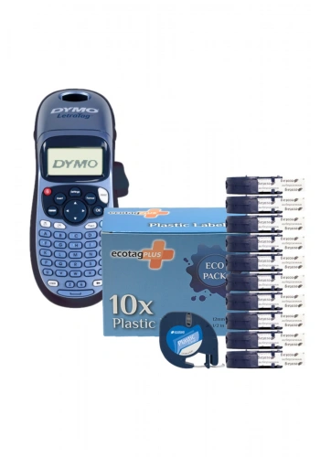 Dymo Letratag Etiket Yazıcısı Ve Plastik Şerit Etiket Şeffaf 10 Lu
