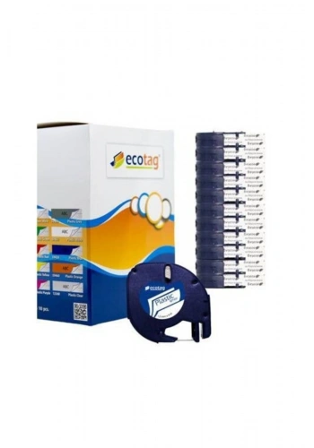 Dymo Letratag Muadil Beyaz Plastik Şerit Etiket 10lu Paket