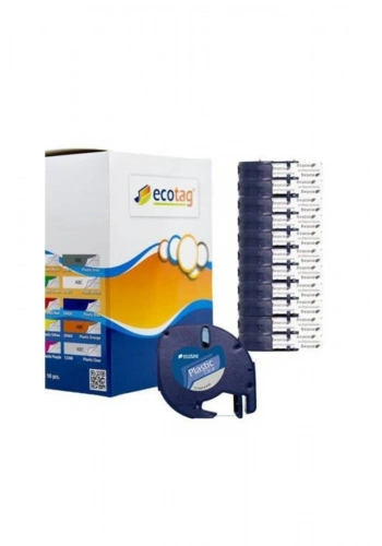 Dymo Letratag Muadil Plastik Şeffaf Şerit Etiket 10lu Paket