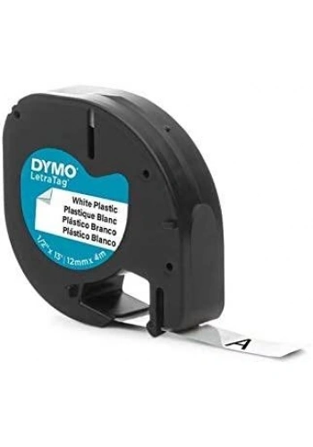 DYMO LetraTag Plastik Beyaz Şerit 59422 (12mm x 4 metre)