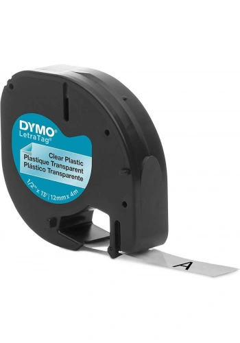 DYMO LetraTag Şeffaf Plastik Şerit 12268 (12mm x 4 metre)