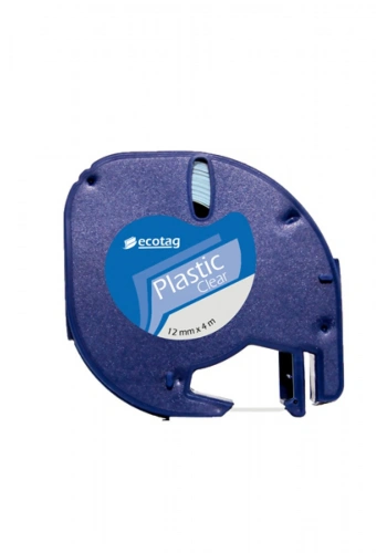 Dymo Muadil Plastik ŞEFFAF Etiket 10 Adet 12 mm x 4 m şerit etiket