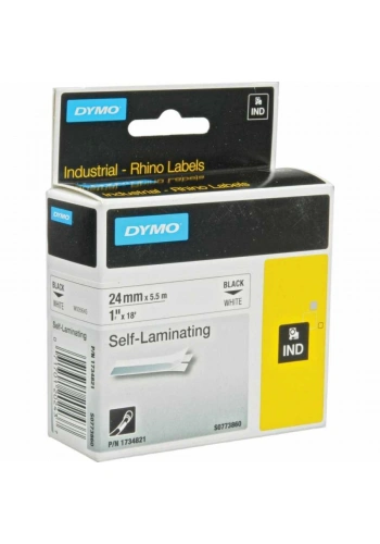 DYMO RhinoPRO 1734821 Beyaz/Siyah Lamine Vinil Şerit 24 mm x 5,5 mt