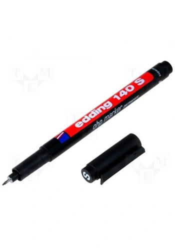 Edding 140S Siyah Permanent Asetat Kalemi