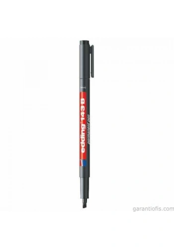 Edding 143 B Kesik Uçlu Siyah Permanent Asetat Kalemi