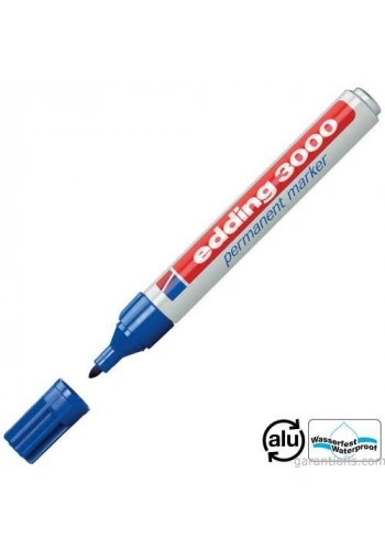 Edding 3000 Mavi Permanent Marker Endüstriyel Kalem