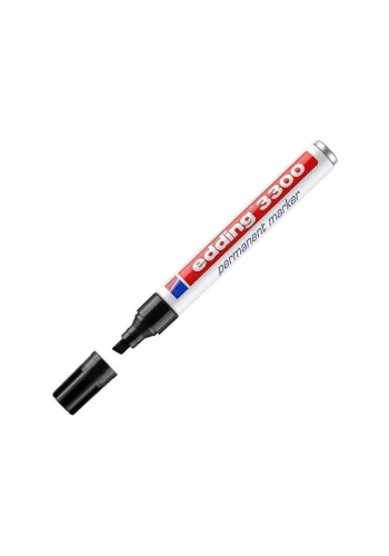 Edding 3300 Siyah Kesik Uçlu Permanent Marker Endüstriyel Kalem
