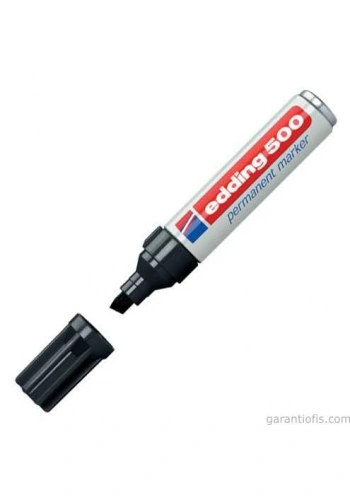Edding 500 Kesik Uçlu Siyah Permanent Marker Kalem