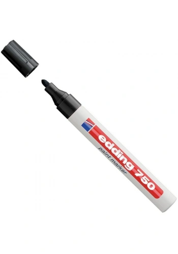 Edding 750 Tam Örtücü Siyah Boya Kalemi (Paint Marker)