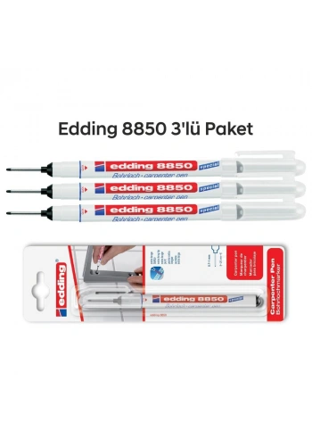 Edding 8850 Montaj İşaretleme ve Marangoz Kalemi 3lü Paket