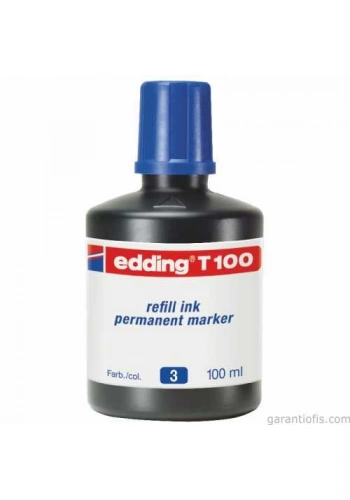 Edding T 100 Mavi Permanent Kalemi Yedek Mürekkebi (100 ml)
